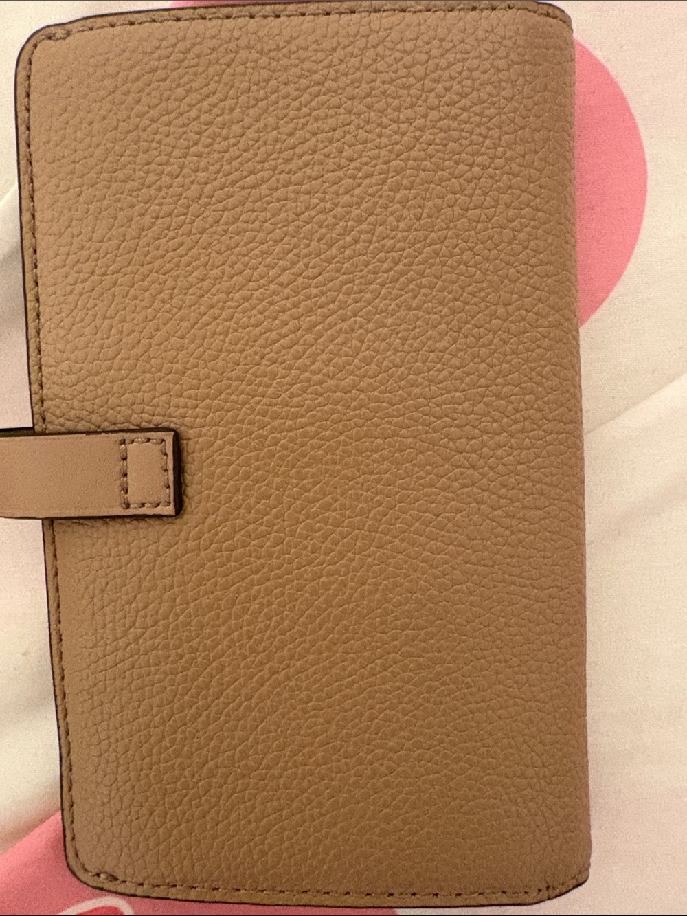 Tan Leather Michael Kors Wallet with Gold Padlock Accent - Picture 8 of 8